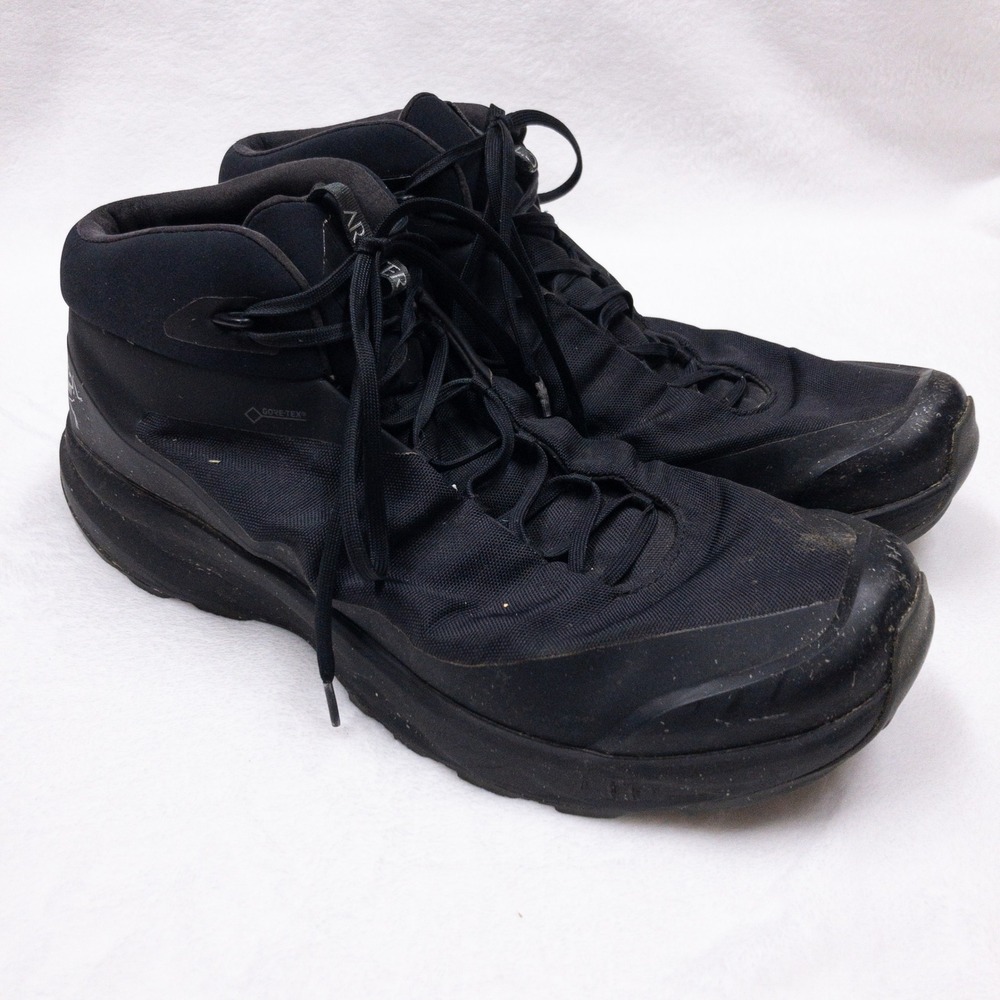 Arcteryx Aerios FL Shoes Mens 12 Black Gore-Tex Hiking Chore Boots Vibram Trail